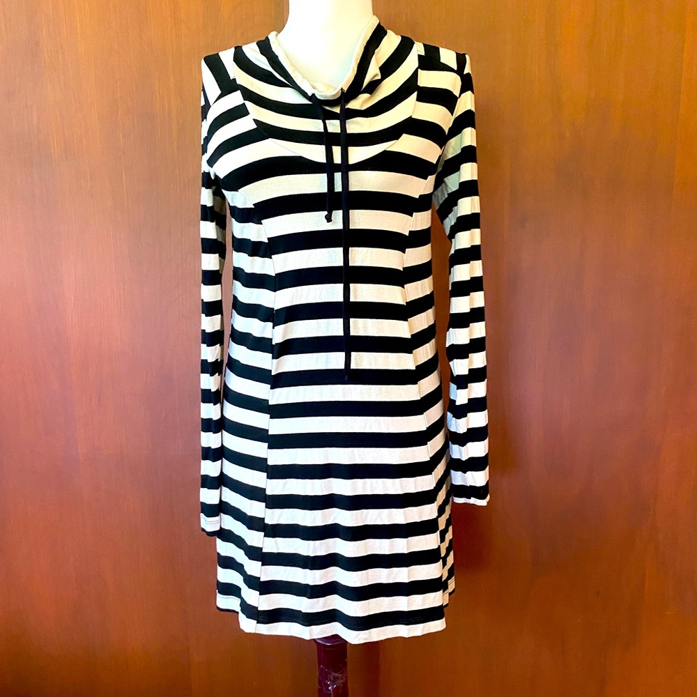 Salaam striped cowl neck tunic